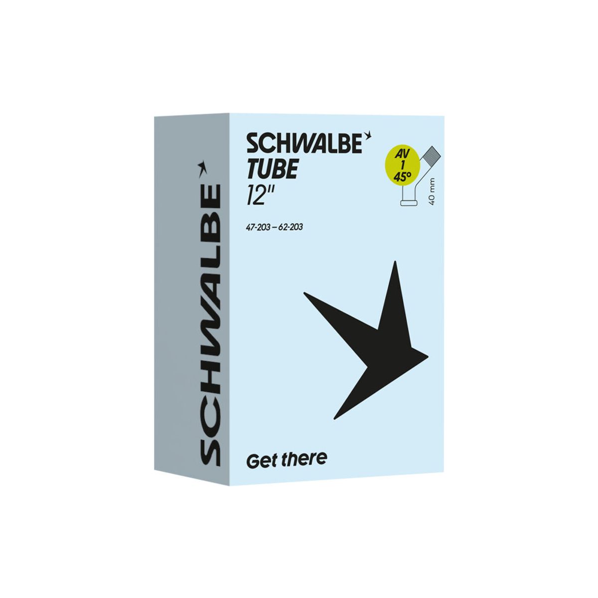 Schwalbe Schwalbe Schlauch AV1 45° 47/62-203 40 mm SB10462020