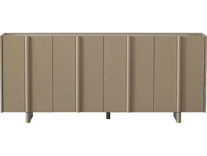 Sideboard WOOOD Nook , braun, B:200cm H:85cm T:46cm, Holzwerkstoff, Sideboards, Sideboard, Kommode, H 85 cm x B 200 cm x T 46 cm
