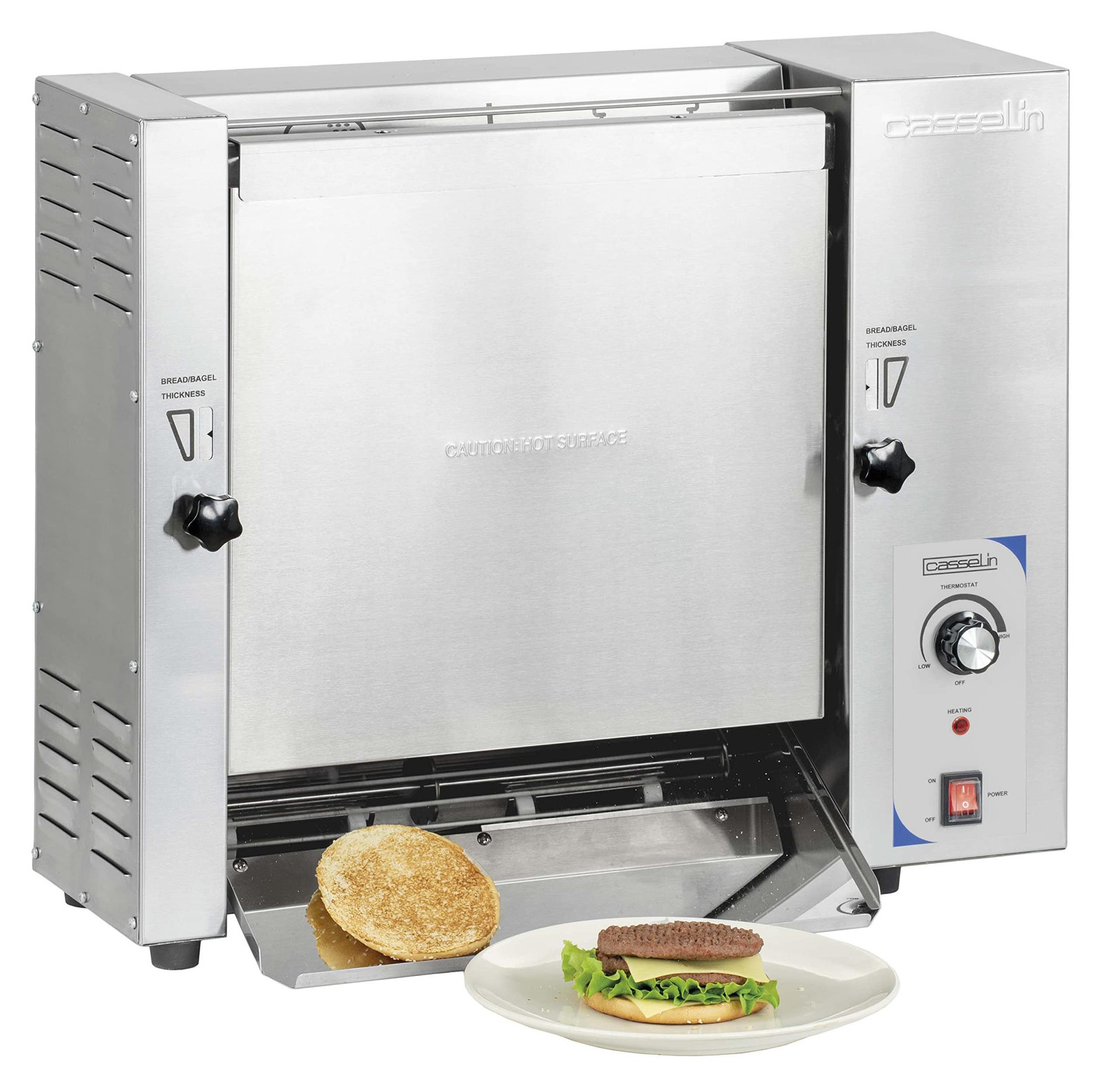 Dripio Verticale broodrooster 600B, 2 sleuven, 2200 W, roestvrij staal, professioneel