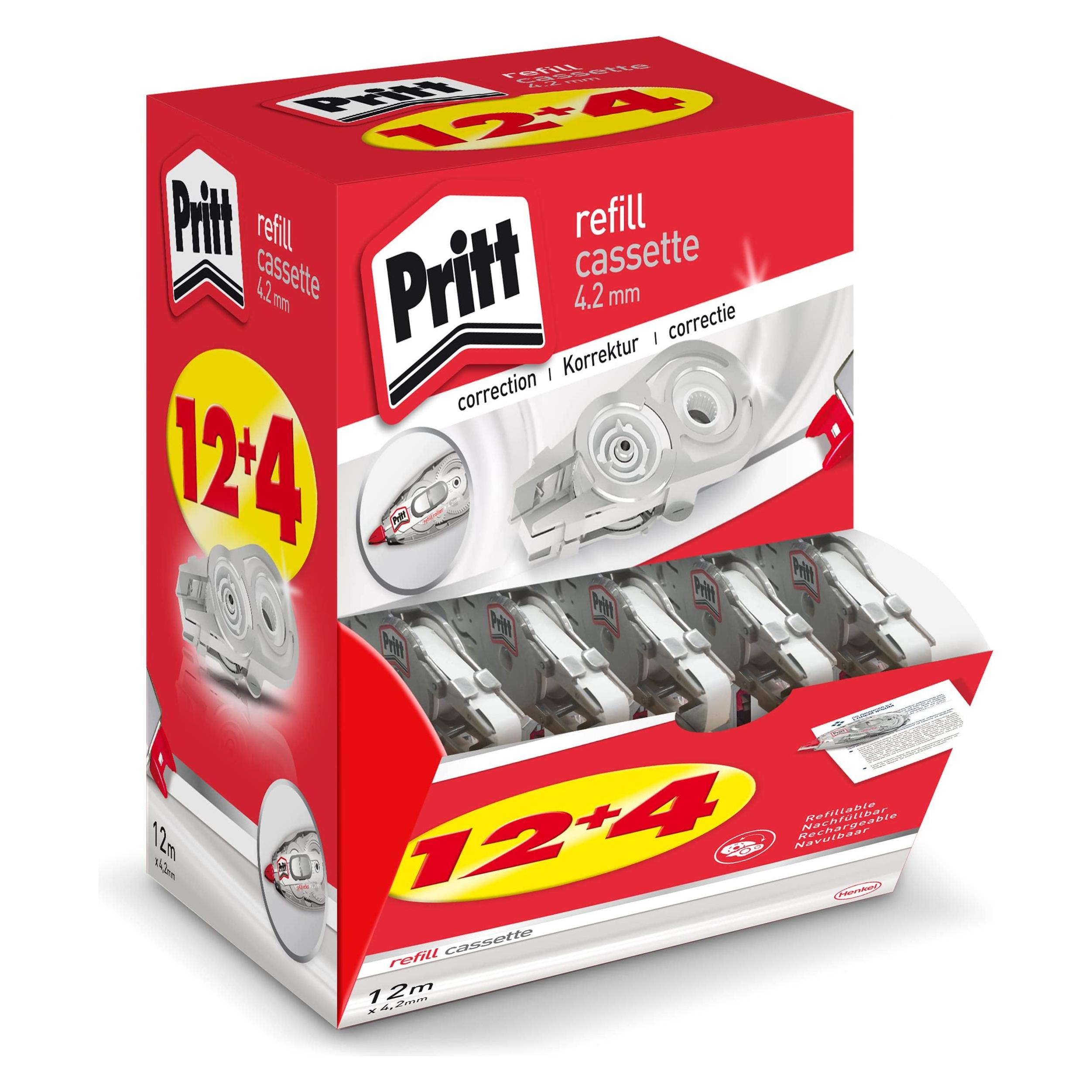 Pritt Nachfüllpatrone Korrekturroller Verwendung für Produkt: Korrekturroller Abmessungen: 4,2 mm x 12 m ( (9H PRX4M)