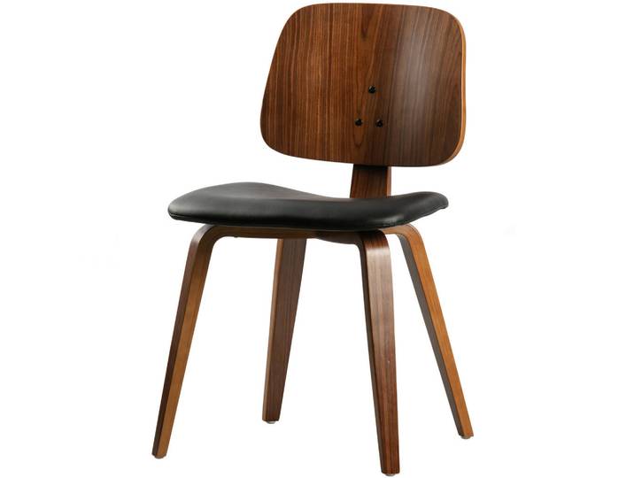 Livetastic Stuhl Classic, Schwarz, Walnuss, Holz, Walnuss, eckig, 48x81x50 cm, Esszimmer, Stühle, Esszimmerstühle, Vierfußstühle