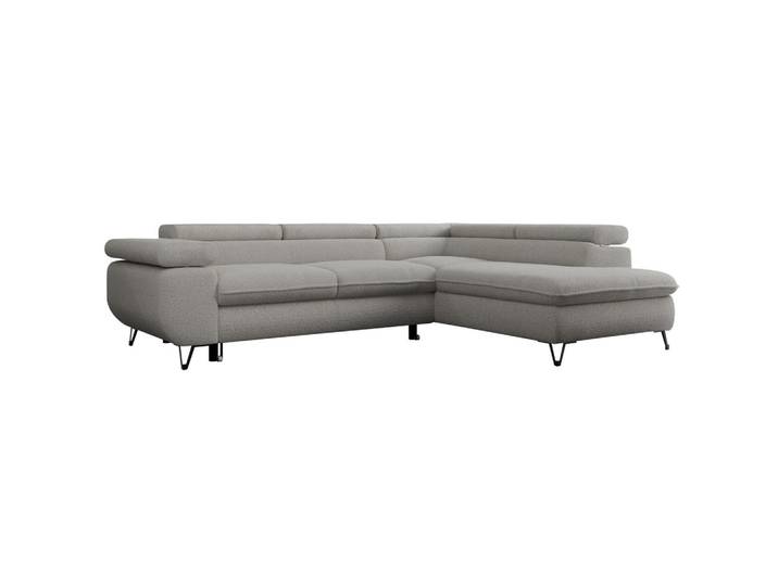 ECKSOFA PEDRO L Hellgrau Boucle - Rechts Seite