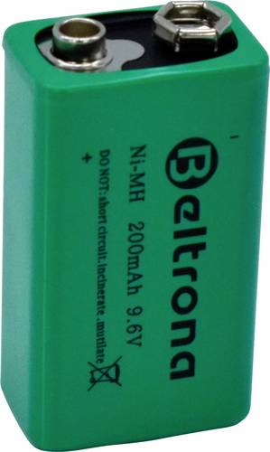 Beltrona BELNIMH9.6200 9V Block-Akku NiMH 200 mAh 9V 1St.