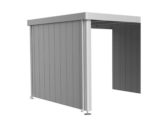 Biohort Seitenwand für Seitendach zu Gerätehaus Neo 3A/3B/3C/3D Silber