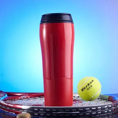 Rare Purchases Anti Inverted Cup, Portable Plastic Water Bottle With Magic Suction Cup, Non Slip And Anti Scalding red