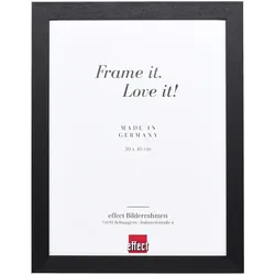 effect Holz-Bilderrahmen Profil 55 Schwarz / ohne Abstandsleiste / Museumsglas U...