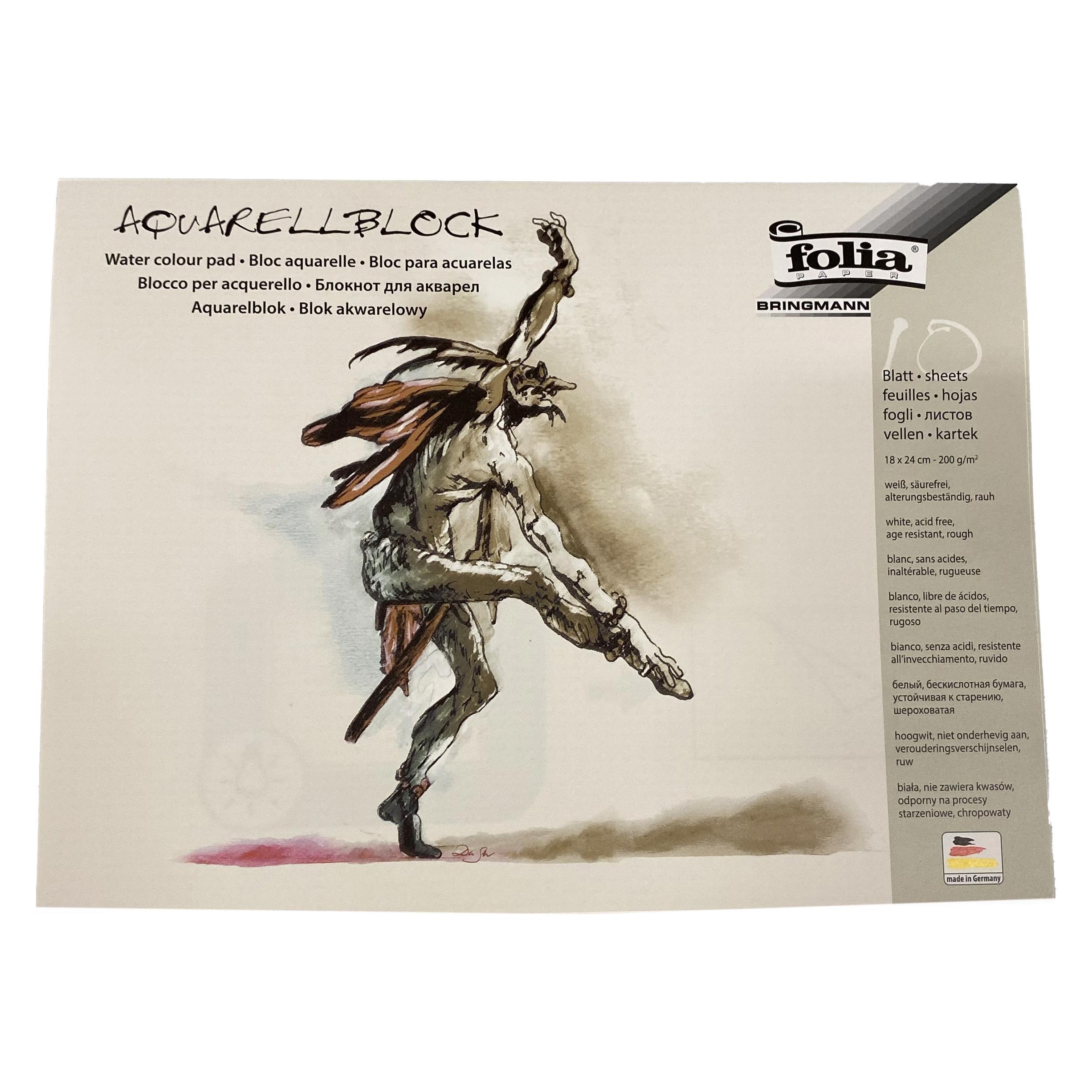 Folia Aquarell Block (18 x 24 cm, Blanko, Weicher Einband) (8331_001)