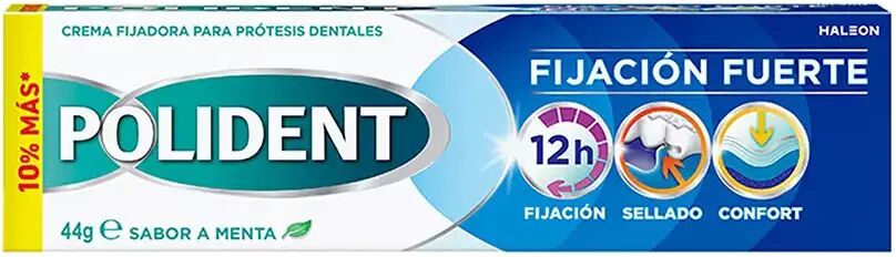 Polident Denture Adhesive Cream, Strong Hold, Mint Flavor, 44g