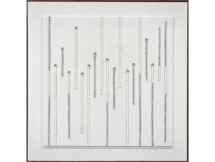 Leinwandbild 102 cm quadratisch Weiss Abstraktes