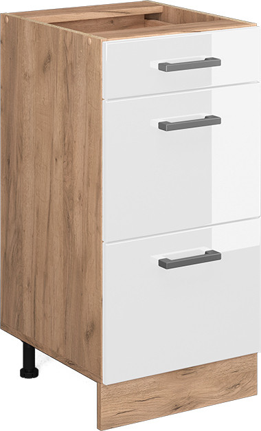 Vicco R-Line Keukenonderkast Wit Hoogglans met laden, Model 37479