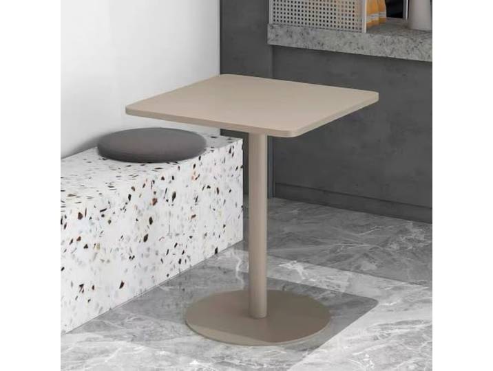 Quadratischer Esstisch Aus Metall, Bistrotisch Aus Eisen Mit Einzelnem Sockel, Café-Tisch Für Den Innen- Und Außenbereich In Kommerzieller Qualität Für Küche, Terrasse, Wohnzimmer, Bar(60x60x73cm)