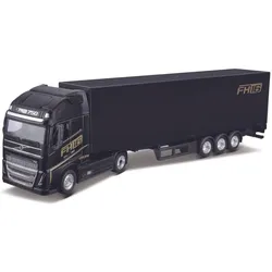 Bburago Diecast 1:43 Hauler with Trailer Car Volvo FH16 Black Ages 3+ 18-31461