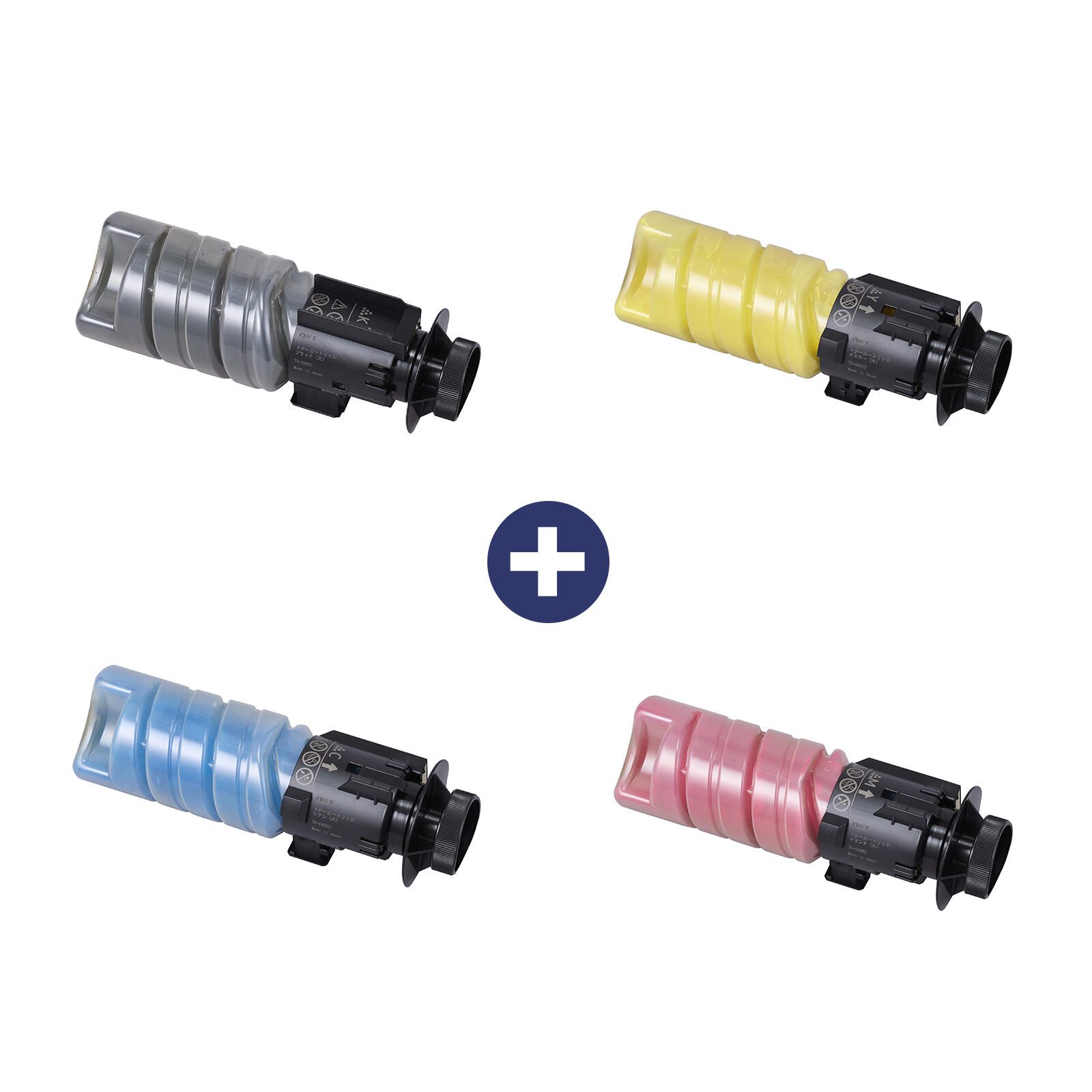 OKI Original Toner 4er Multipack Set schwarz cyan magenta gelb (09006260 09006261 09006262 09006263) 09006260_09006261_09006262_09006263