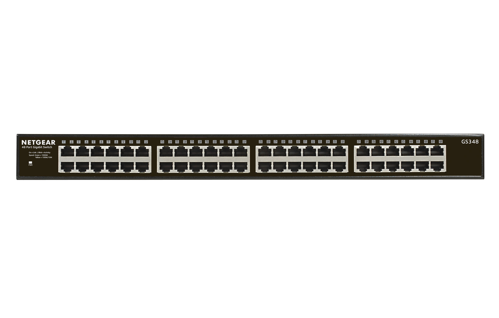 Netgear GS348 Unmanaged Gigabit Ethernet Switch 1U Black