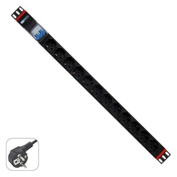 Wp WPN-PDU-G02-12 Verlängerungen und Verlängerungsschnüre 2 m 12 Steckdose(n) AC Schwarz (WPN-PDU-G02-12)