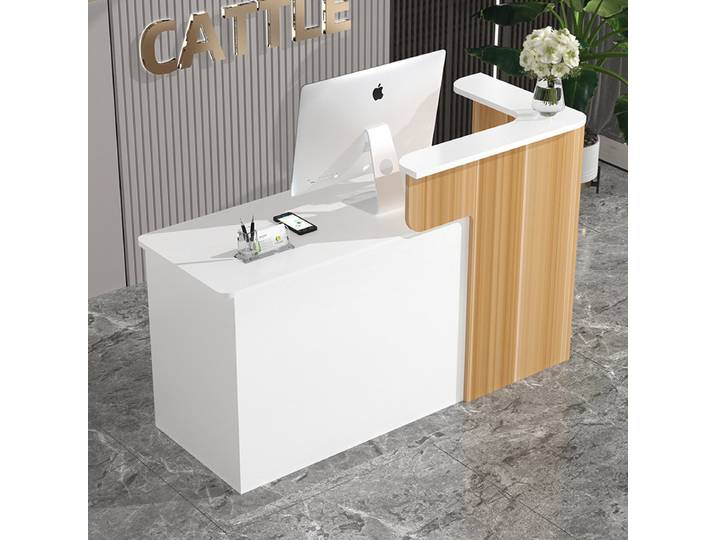 Comptoir de réception nordique vintage de luxe pour salon, bureau et mobilier commercial tendance