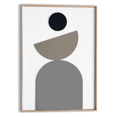 Wandbild REINDERS "Abstract Balance", beige (farbe bild(er): beige), B:50cm H:70cm T:3cm, Bilder, Wohnzimmer - Beige - MDF - Abstrakt - 50x70 cm