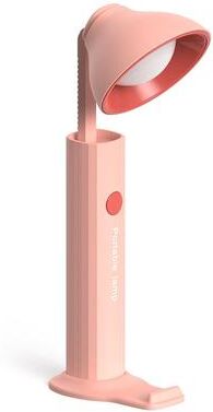 United Compact Folding Desk Lamp USB Rechargeable Student Night Light 2 Red