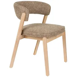 2er-Set Zuiver Stuhl Bright Stoff Braun