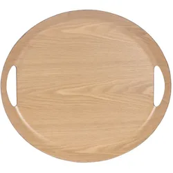 TABLE PASSION Tischplatte oval 46x41 cm natur - Passion Tisch Braun Oval Holz 46x41 cm