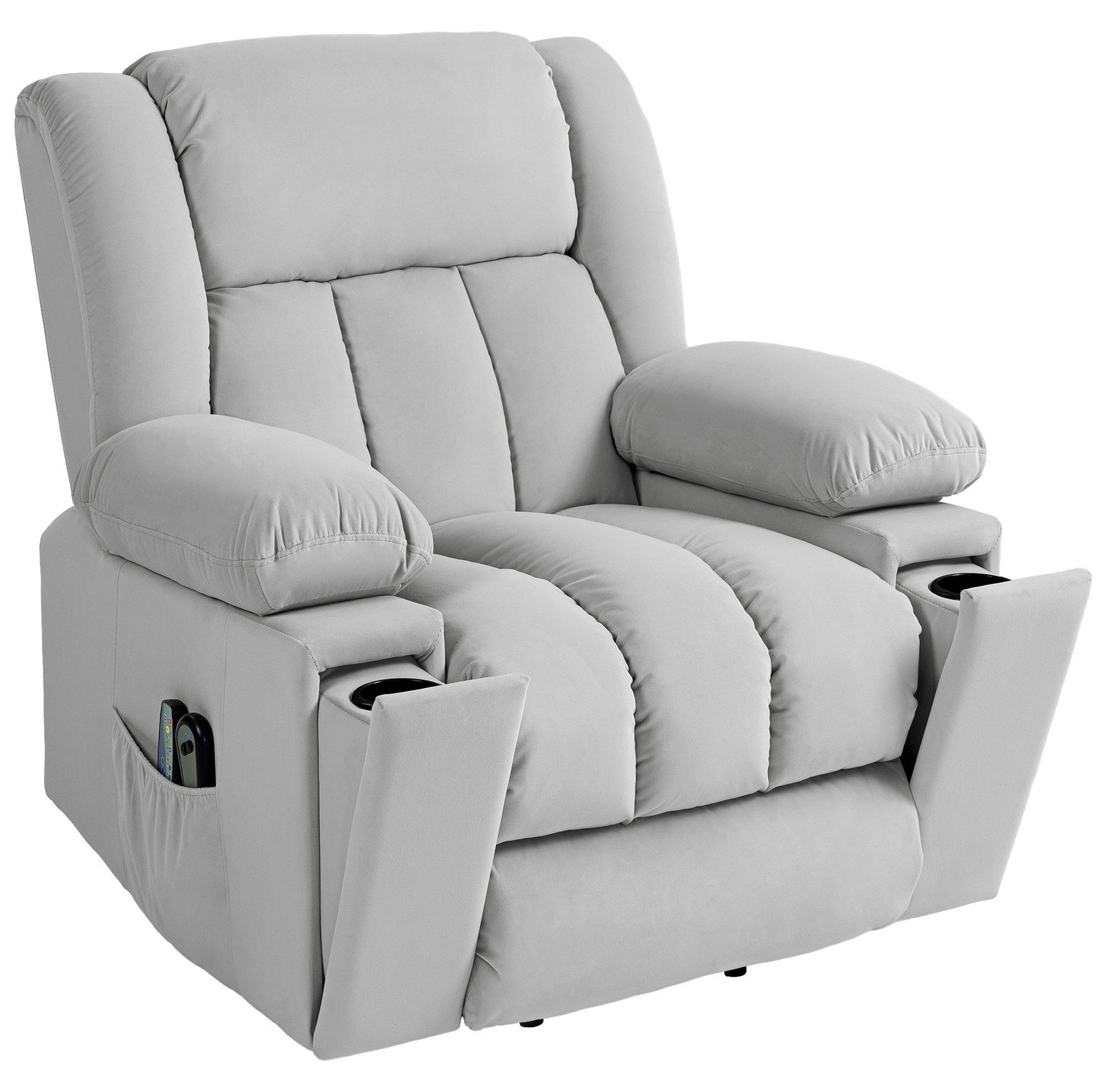 HOMCOM tv-stoel met opstahulp, relaxstoel met massage- en warmtefunctie