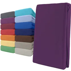 Spannbettlaken Jersey 100% Baumwolle 180-200x200 cm Lila