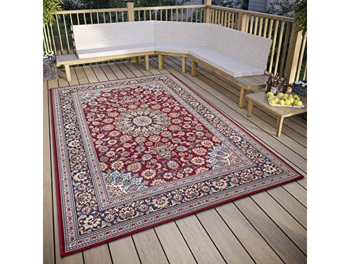 HANSE Home Kadi - Tapis Oriental pour l'intérieur et l'extérieur - tissé à Plat - Design Oriental Classique - Certifié Öko-Tex - Résistant aux intempéries et aux UV - pour Balcon\, terrasse\, Jardin -