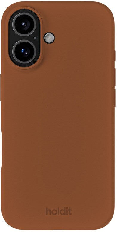 Holdit iPhone 16 Soft Touch Silikone Mobil Cover - Almond Brown