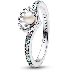 Pandora 193654C01 Damen-Ring Disney Prinzessin Arielle Muschel Silber, 58/18,5