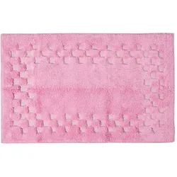 BADEMATTE 45/75 cm Karo-Bordüre, Baumwolle