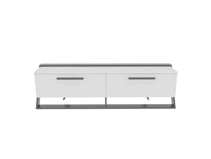 Hanah Home Moderner TV-Ständer, Weiß & Schwarz, 163,8 cm 100% melaminbeschichtete Spanplatte, 18 mm stark Stilvoll & funktional fürs Wohnzimmer