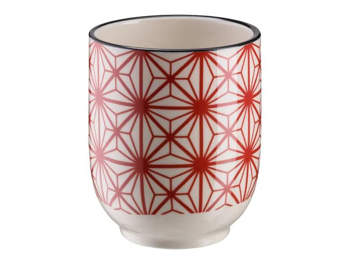 Becher Mix & Match, Byyu, rot/schwarz, Porzellan