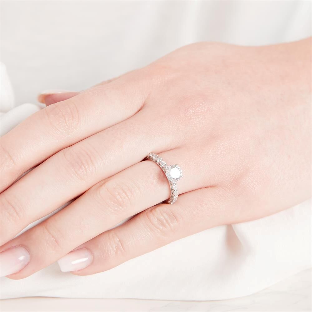 Unique Verlobungsring 925er Silber Zirkonia silber
