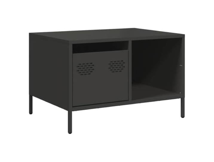 Schwarz Couchtisch 68,5x50x43,5cm Kaltgewalzter Stahl Couchtisch,Schwarz,Kaltgewalzter Stahl,68,5x50x43,5cm,Wohnzimmer, Flur, Modern Minimalist