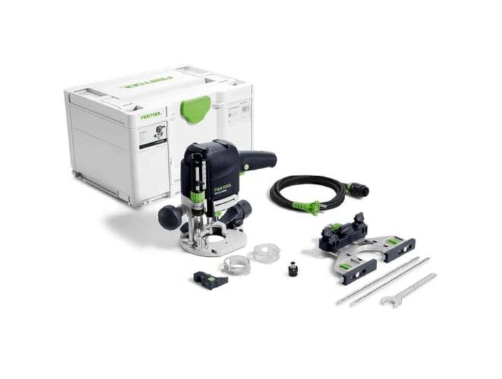 Festool Défonceuse OF 1010 REBQ-Plus – Défonceuse à Bois 1 010 W\, réglage de profondeur au 0\,1 mm\, éclairage LED intégré\, aspiration compatible 27 mm et 36 mm\, livrée en Systainer