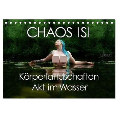 Chaos Isi - Körperlandschaften - Akt im Wasser (Tischkalender 2027 DIN A5 quer), CALVENDO Monatskalender