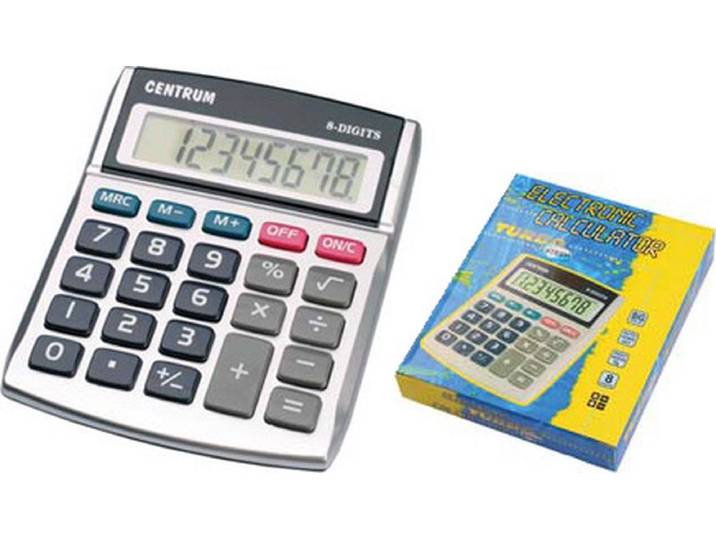 Centrum Rekenmachine - 8 digits - Zilver - 13 x 10 cm