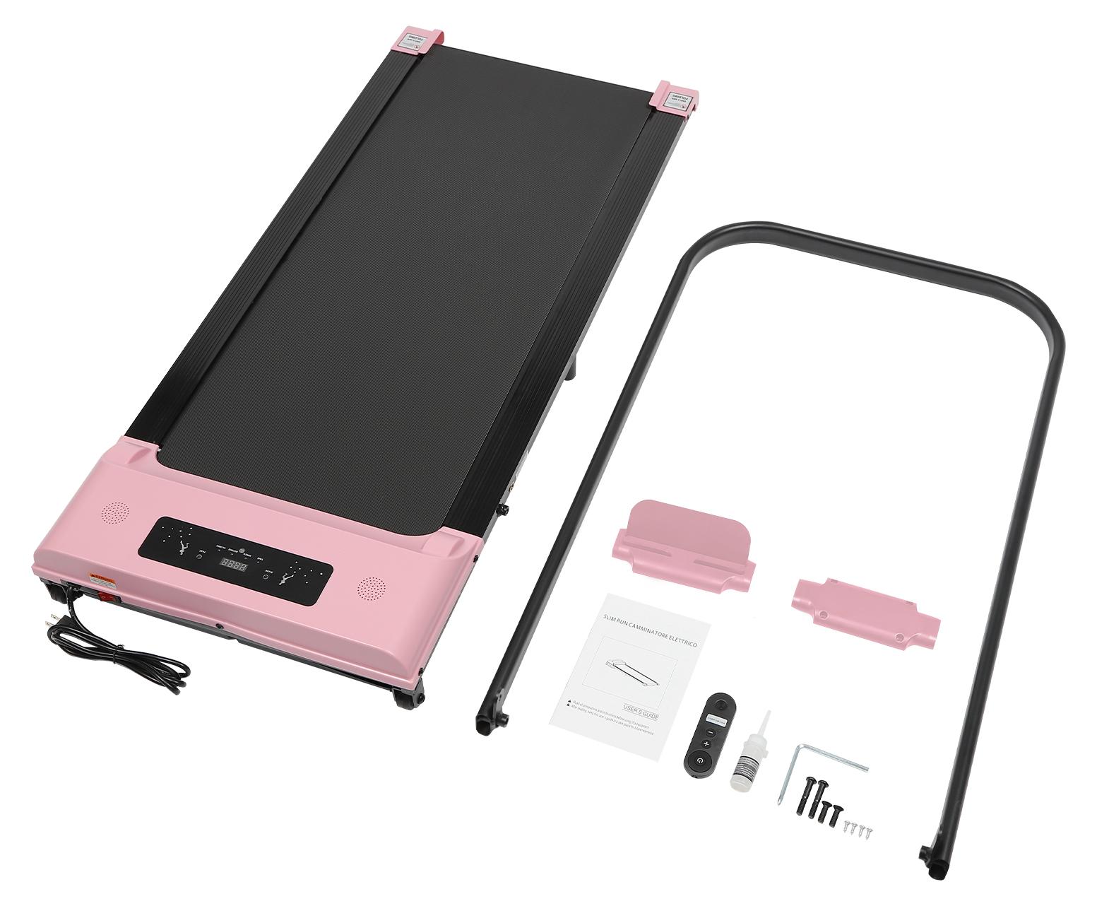 Faltbares Laufband, Elektrischer Betrieb, Langlebige Materialien, Rosa