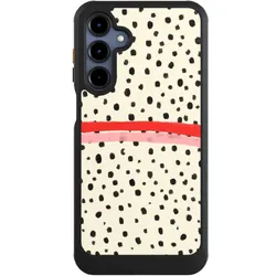 Nivocase Hülle für Samsung Galaxy A16 5G Handyhülle NIVOcore Case Schwarz Kunst Punkte Streifen (Samsung Galaxy A16 5G), Smartphone Hülle, Schwarz