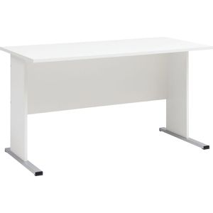 Möbelpartner Schreibtisch Serie 200, weiß / weiß, 140 x 75 x 65 cm