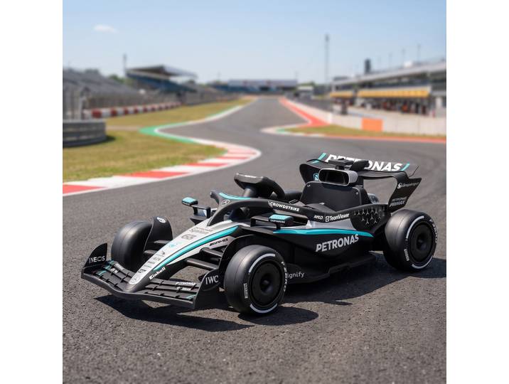 AIYAPLAY Go-Kart Électrique Mercedes F1 Télécommande Suspensions
