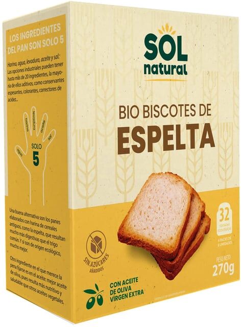 Sol Natural Biscotes de Espelta Bio 270g
