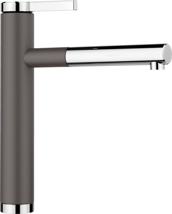 Blanco Linee-s Küchenarmatur 518804 ausziehbar, SILGRANIT-Look felsgrau/chrom