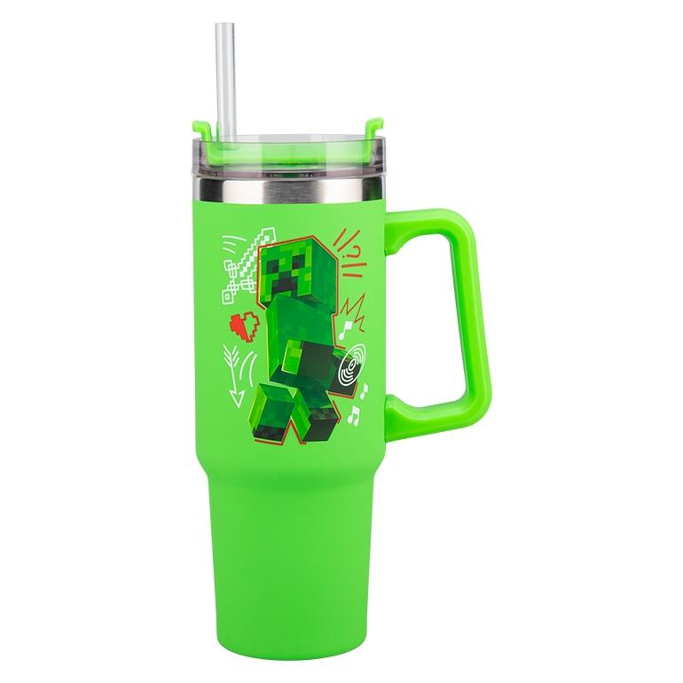 Paladone Products Minecraft Green 900ml Multiway Travel Cup Straw (0.90 l) (PP14600MCF)