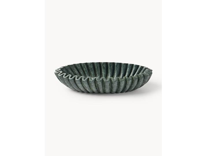 Coupe décorative ovale en marbre Santorini, larg. 35 cm