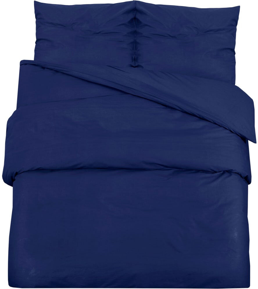 Symple Stuff Black Egyptian Quality Cotton Traditional Duvet Cover Set Navy Blue 155 x 220 cm + 80 x 80 cm