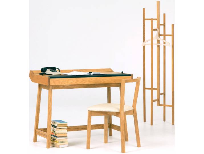 Schreibtisch WOODMAN Brompton , braun (eichefarben), B:108cm H:80cm T:60cm, Tische, Schreibtisch, im skandinavian Design, Gestell aus massiver Eiche, FSC-zertifiziert