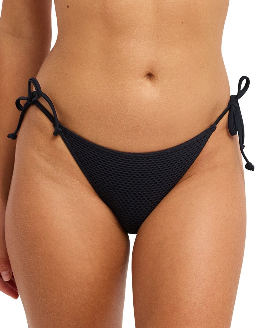 Bikini-Hose ROXY "Roxy Island TS Classic", Damen, Gr. XL, schwarz (anthrazit), Obermaterial: 87% Nylon, 13% Elasthan., Badehosen Bikini-Hose anthrazit XL
