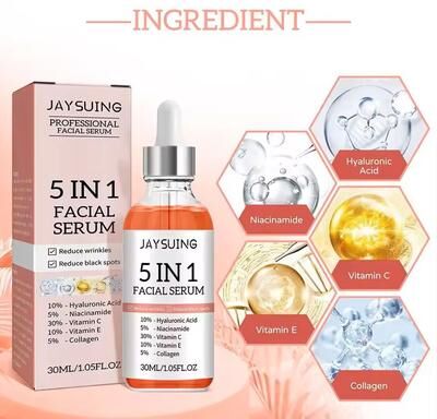 Uplift Essentials Vitamin C Hyaluronic Acid Face Serum For Fine Lines And Brightening 30ml