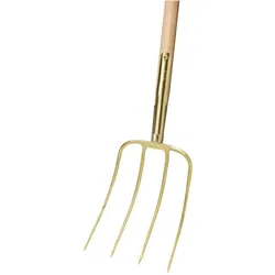 Idealspaten, Spaten + Schaufel, Dunggabel 4 Zinken Südstellung mit Stiel 1350 mm